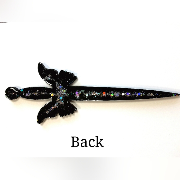 Orgone Butterfly Resin Knife With Shungite & Rose Quartz ~ Orgonite - Picture 3 of 5